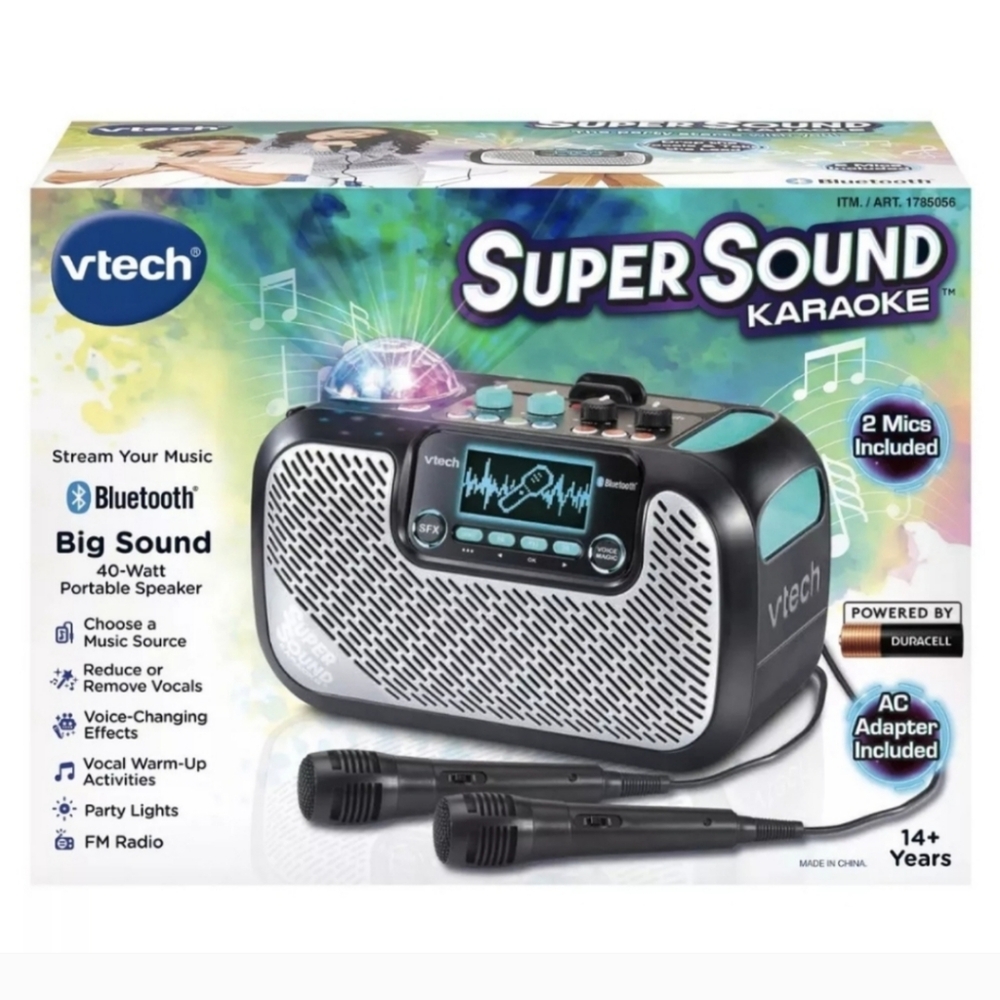 KARAOKE MACHINE VTECH SUPERSOUND SYSTEM PORTABLE DEVICE HOME ADULTS CHIL… - Picture 2 of 5